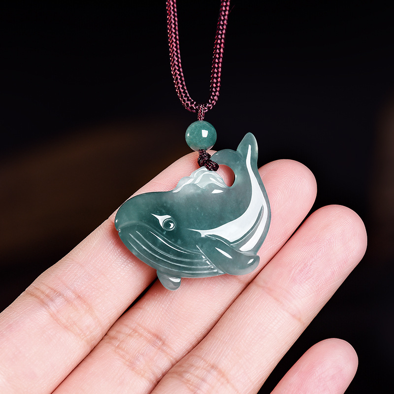 Women'S Accessories Jewelry - Naturalny Birmanski Jadeitowy Wisiorek w Kształcie