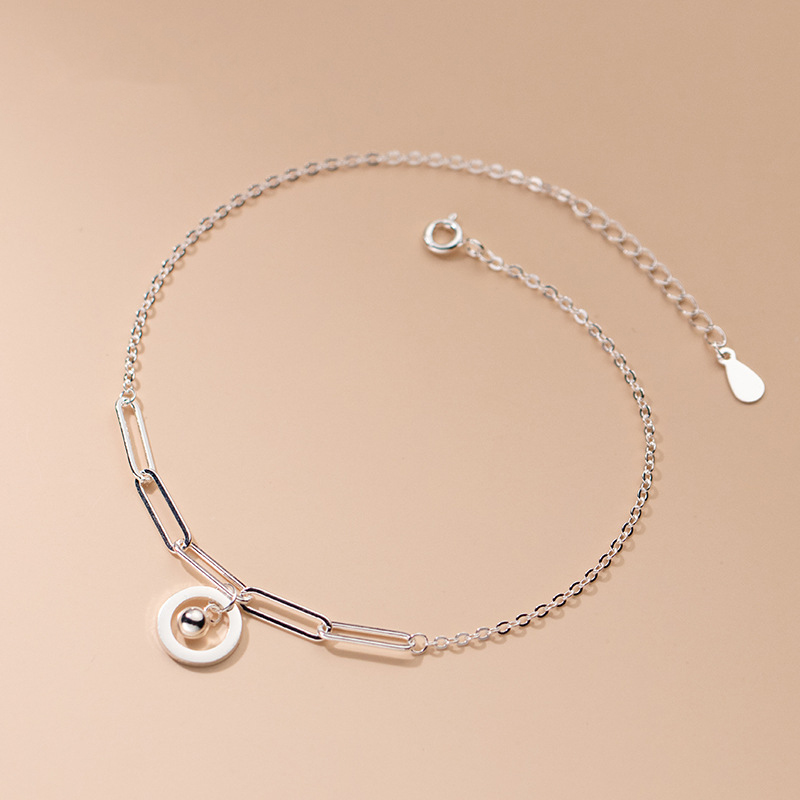 Beaded Anklet Chain - Obrączki srebro 925 moda kobiety biżuteria