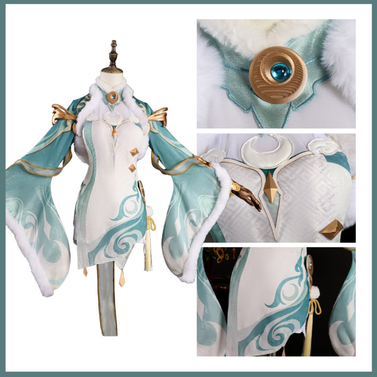 Kostium Cosplay Zibai, zielono – Women'S Accessories Clothing recenzja i cena