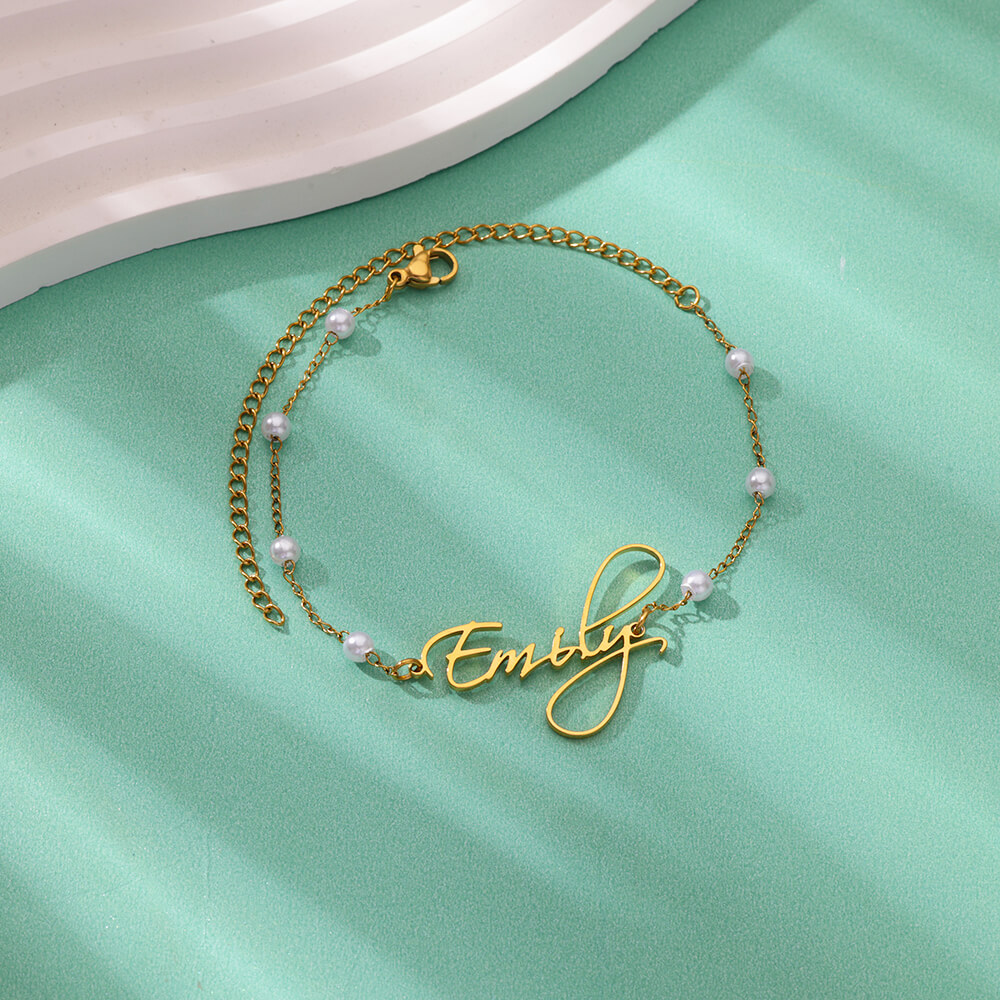 Bransoletki na kostkę z imieni – Beaded Anklet Chain recenzja i cena