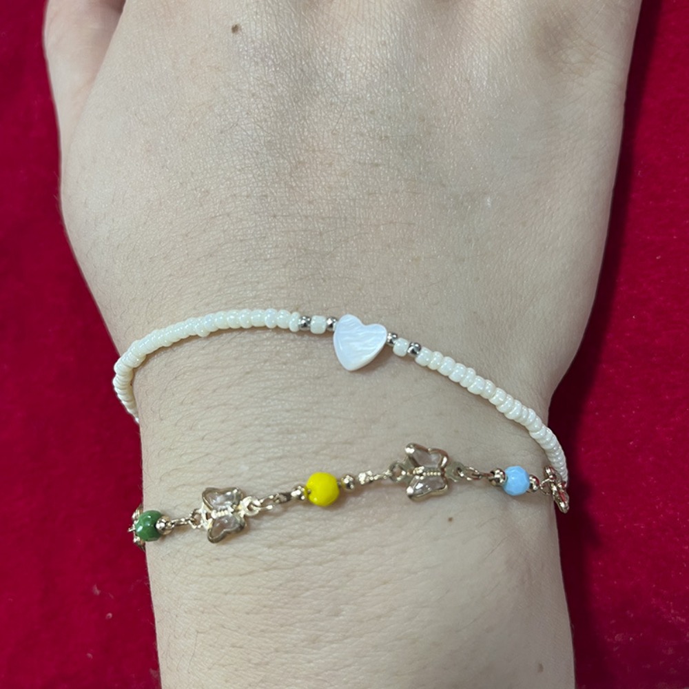 Proste, eleganckie białe natur – Beaded Anklet Chain recenzja i cena